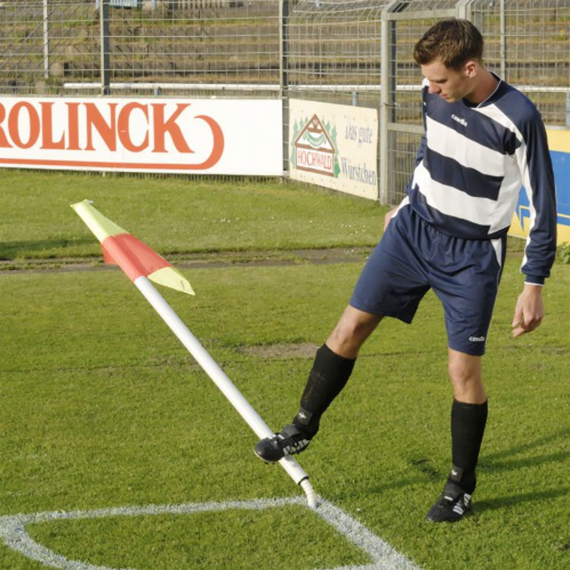 Eckstange mit Knickelement weiß