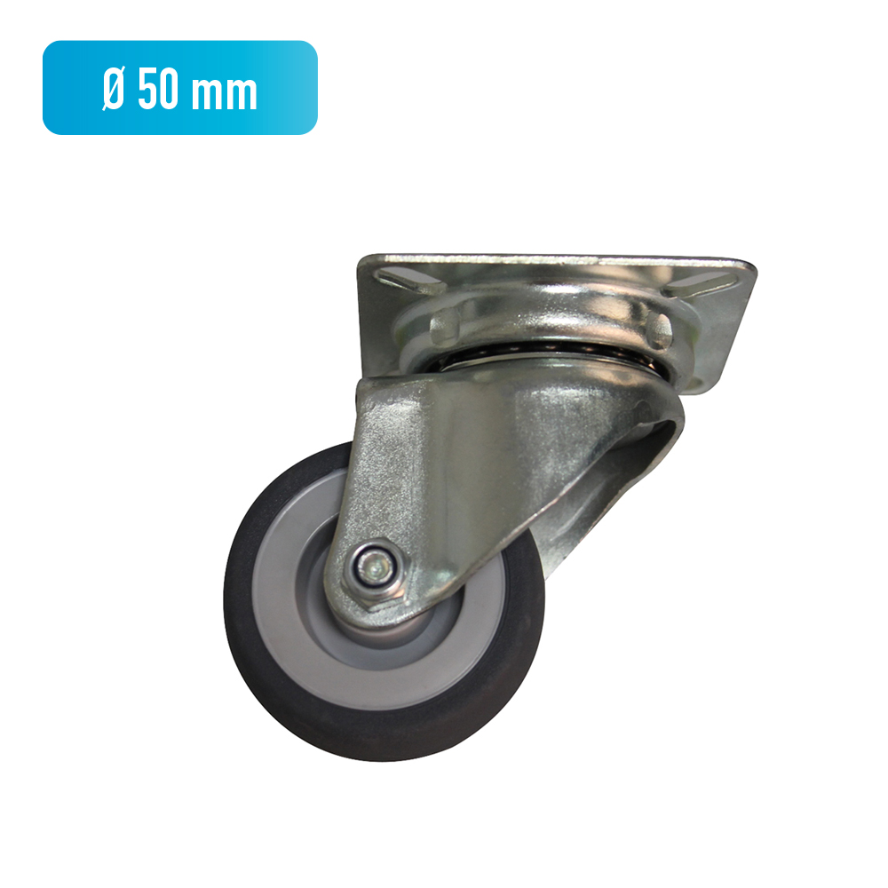 Lenkrolle mit Anschraubplatte, Ø 50 mm