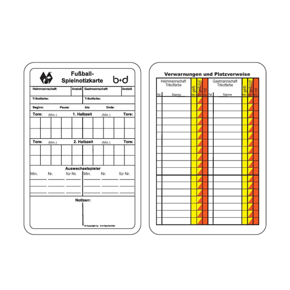 b+d Spiel-Notizkarten