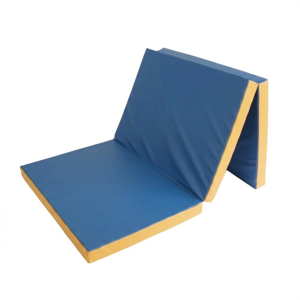 Klappbare-Spiel-und-Turnmatte-210x100x8-blau-gelb-geklappt_138328