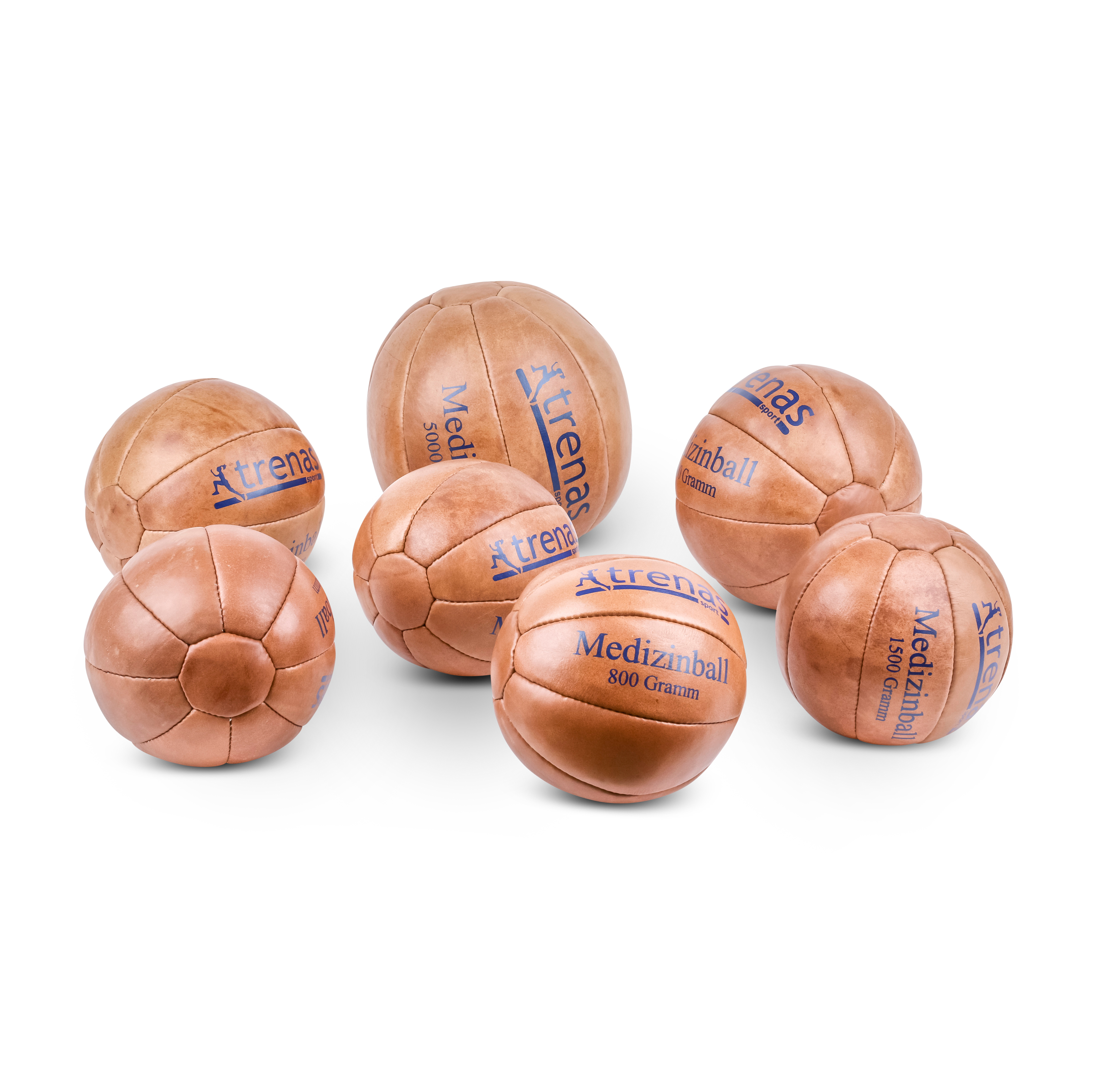 trenas Medizinball aus Leder - Bild 3 - Vergrößern