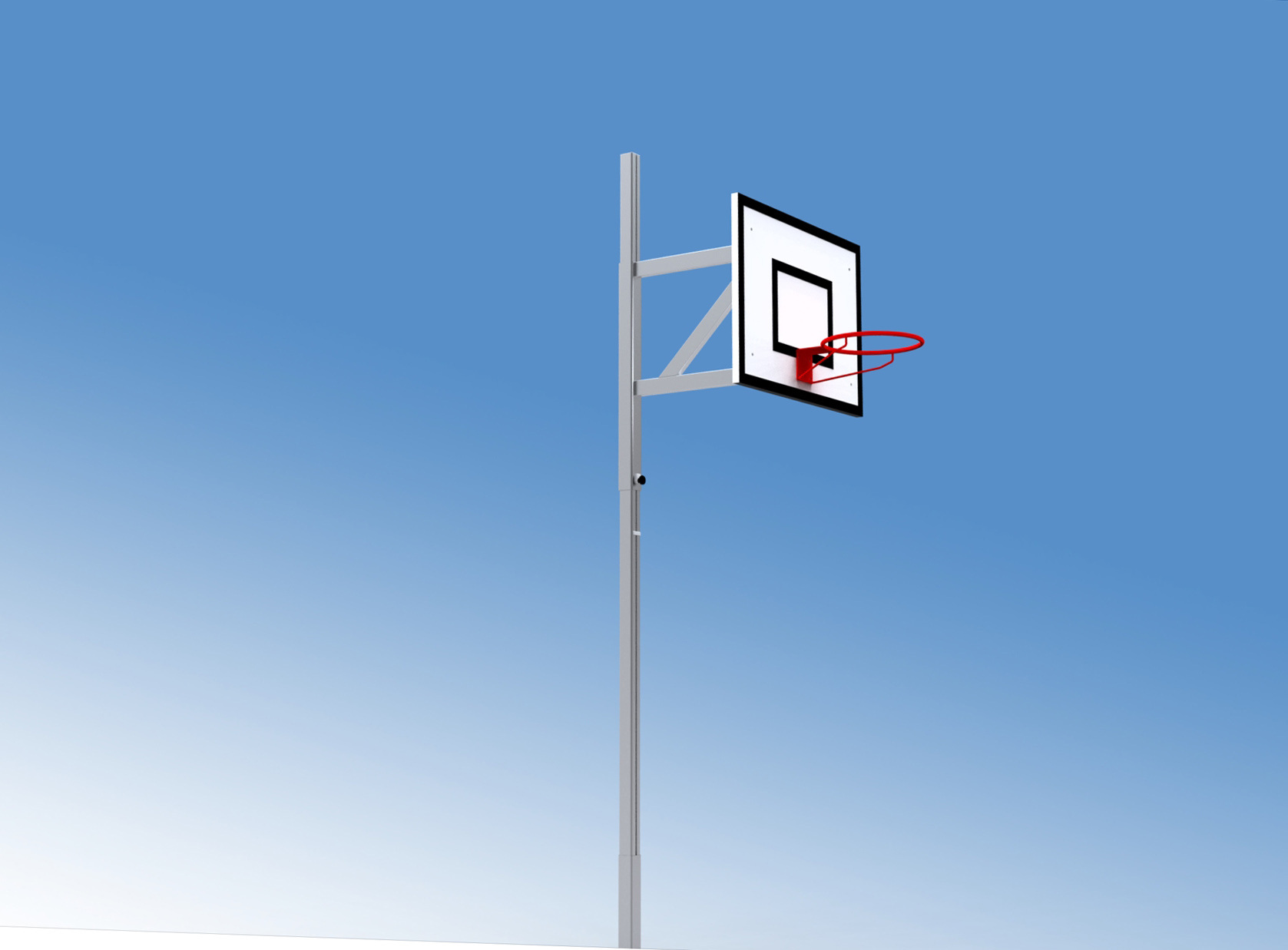 Basketball-Einmast Übungsanlage / Streetball-Anlage - Bild 3 - Vergrößern