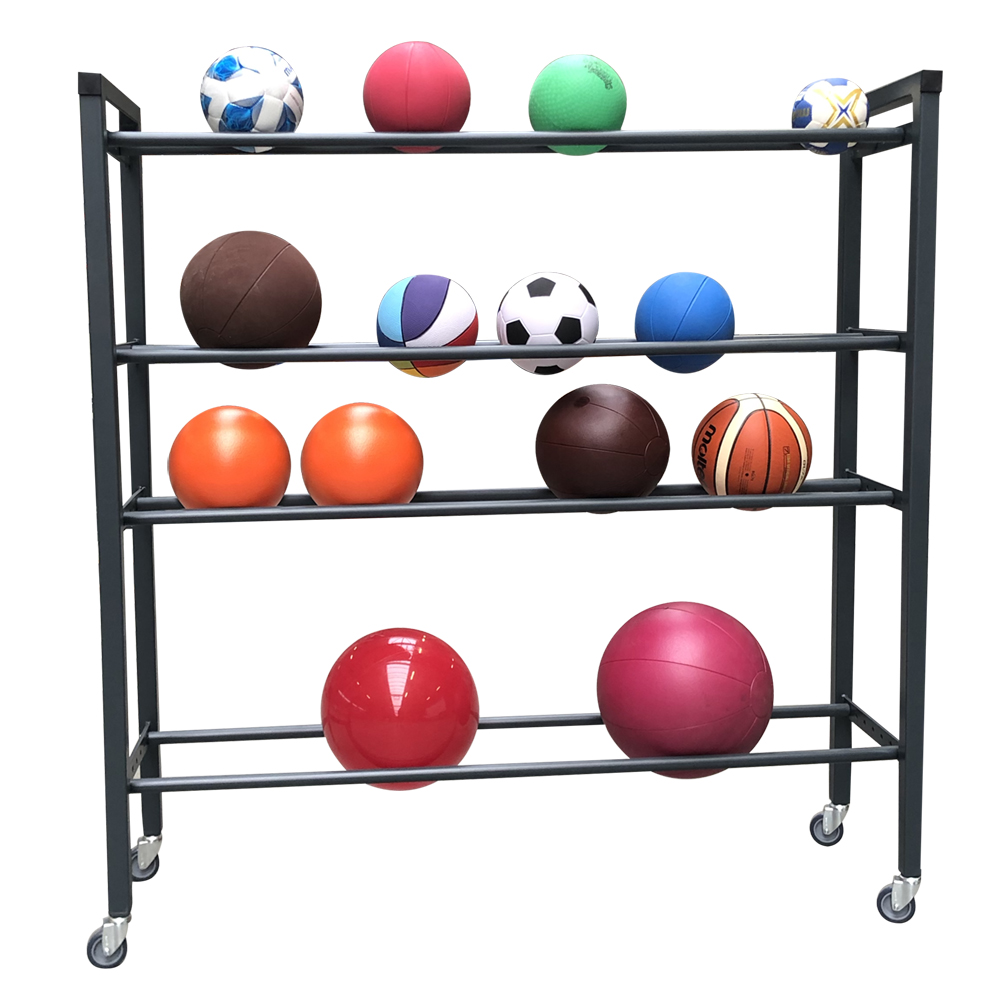 Grevinga® Ballregal mit Lenkrollen