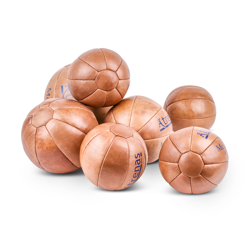 trenas Medizinball aus Leder - Bild 2 - Vergrößern