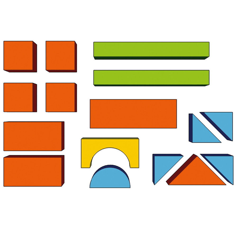 16-teiliger Bausteinsatz MINI - Bild 3 - Vergrößern