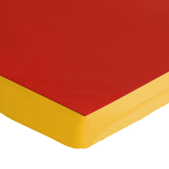 FUN Klappbare Turnmatte KLiPP-KLAPP RG 35 Block Farbecke_rot-gelb