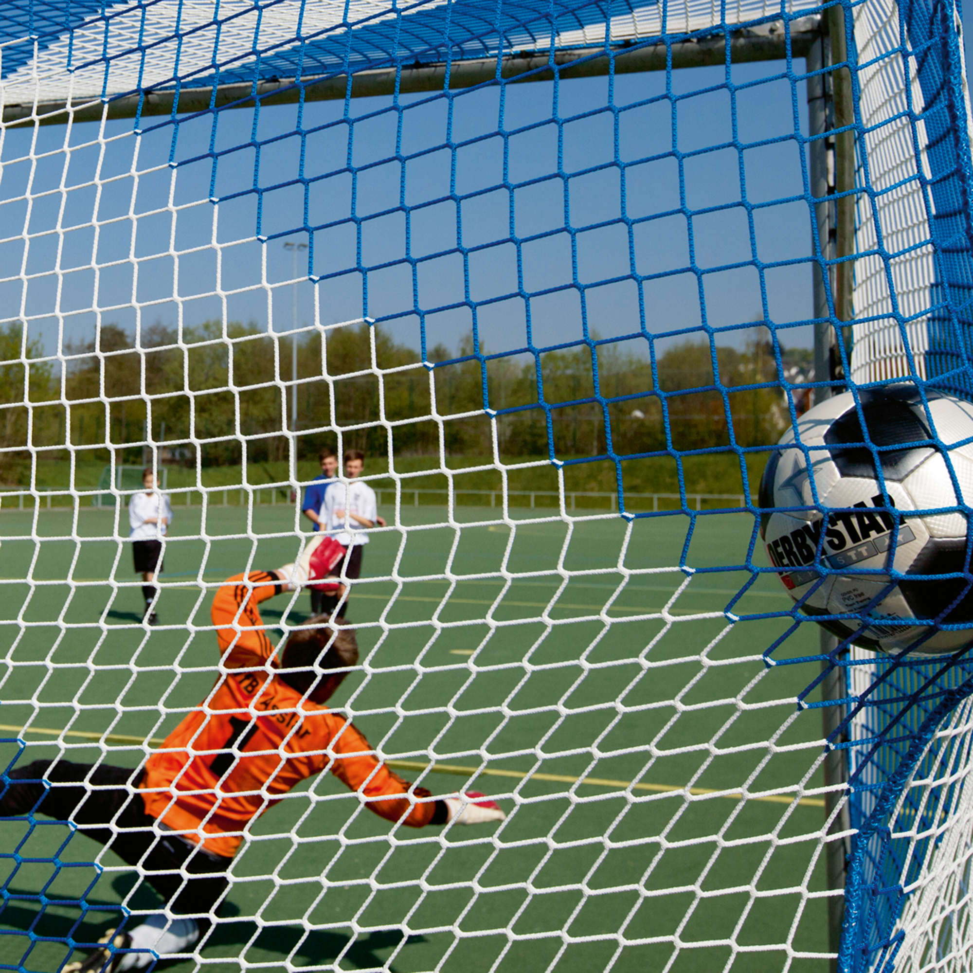 Knotenloses Jugendfußball-Tornetz (Paar) - Bild 2 - Vergrößern