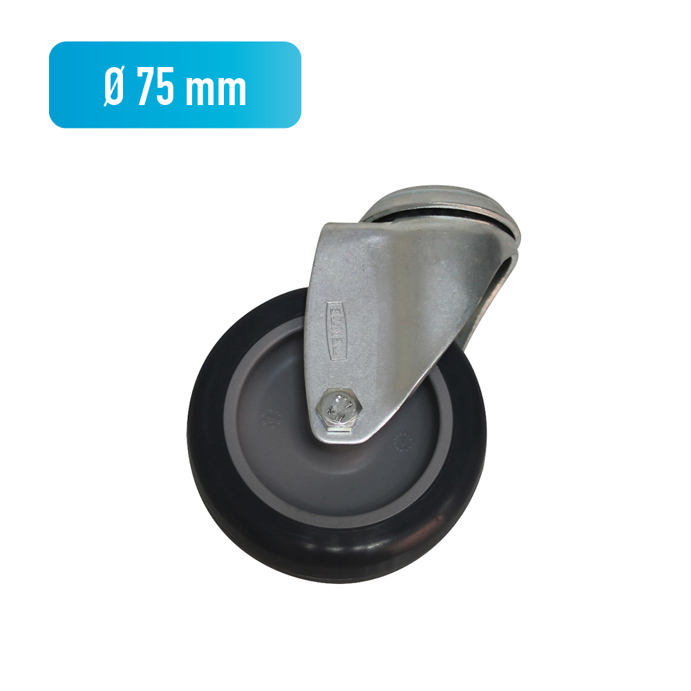 Lenkrolle für Sprungkästen, Ø 75 mm