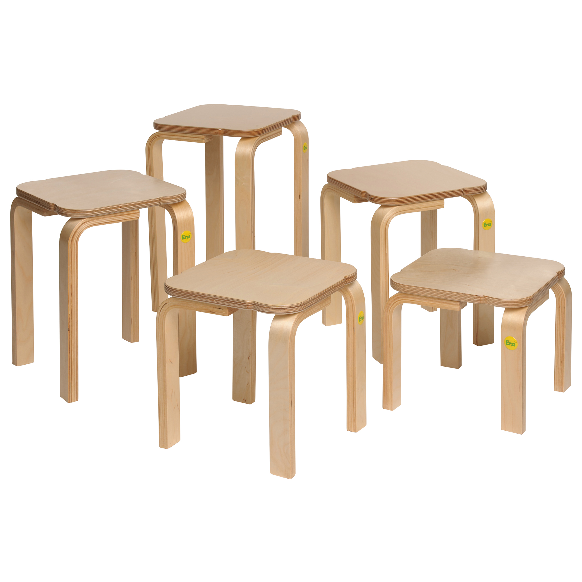 Erzi® Hocker aus Formholz - Bild 2 - Vergrößern