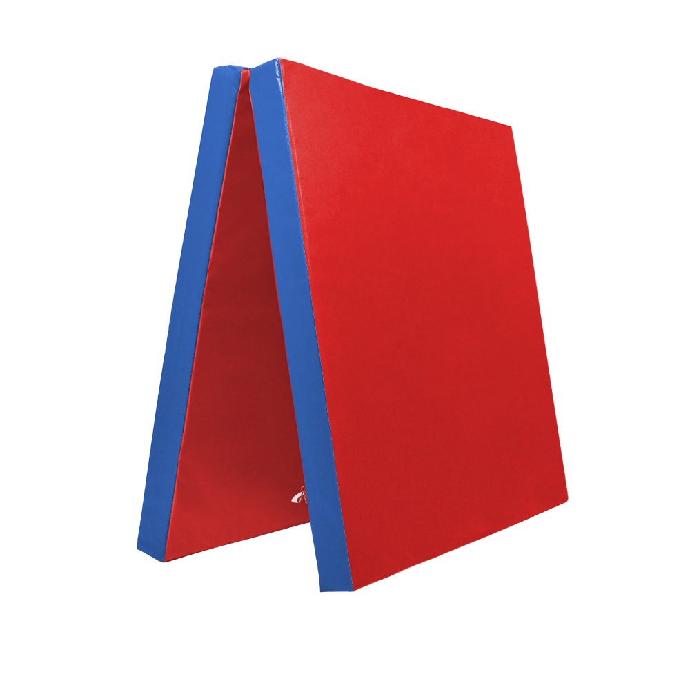 Turn- und Spielmatte klappbar zweifarbig RG22 100x200 cm_rot-blau