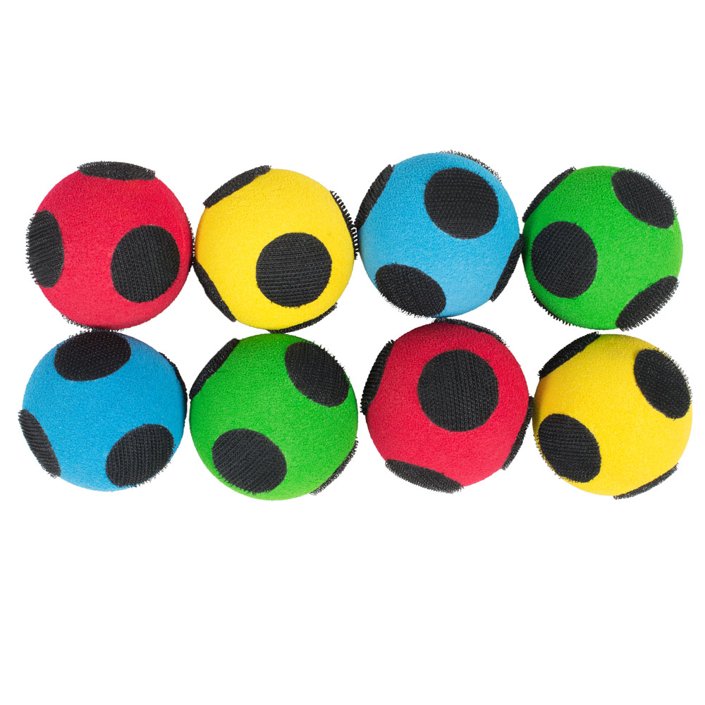 Spordas Klettverschluss-Softbälle 8er Set Ø 7 cm