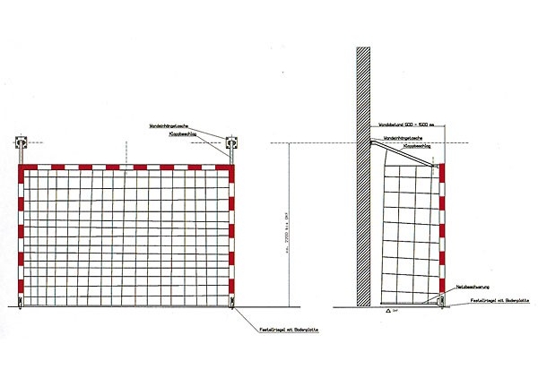 Hallenhandball-Tore mit Wandbeschlag - Bild 3 - Vergrößern