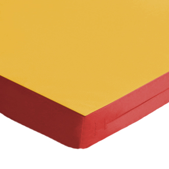 FUN Klappbare Turnmatte KLAPP-FIX RG 35 Block Farbecke_gelb-rot