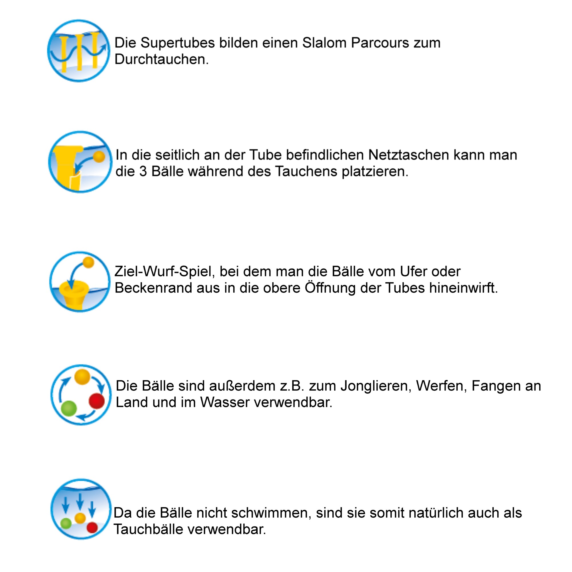 Sunflex Wasser - und Tauchspiel - Supertubes - Bild 2 - Vergrößern