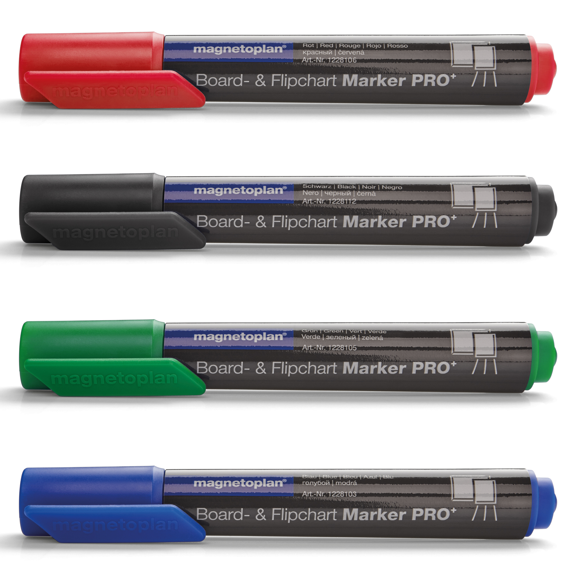 Board- und Flipchartmarker Pro+ im 4er Set - Bild 2 - Vergrößern
