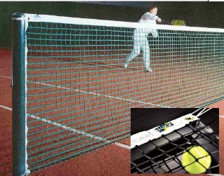 Tennisnetz Excalibur, aus Polyester, 2,5 mm