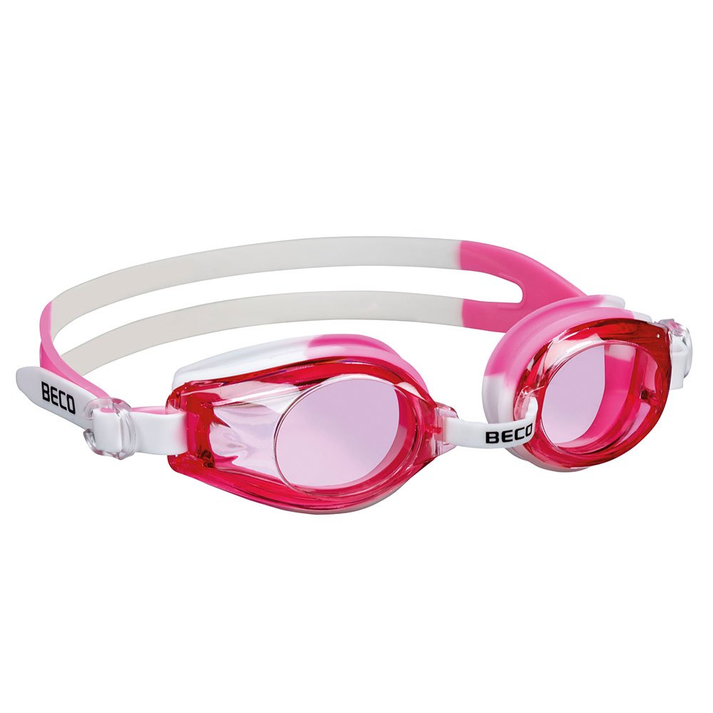 BECO Profi-Schwimmbrille RIMINI-pink-weiss